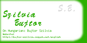 szilvia bujtor business card